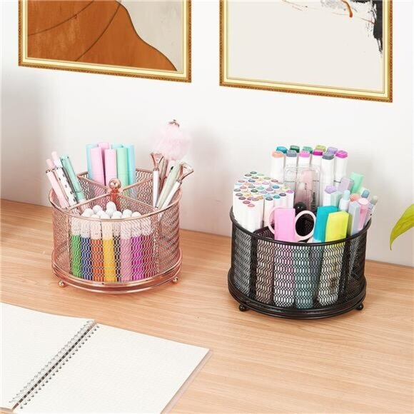 360°‎ Rotate Pencil Holder: Office & Art Supply Organizer, Black - Picture 5 of 8